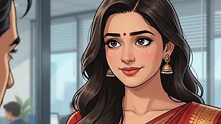 Indian secretary marries hardcore Dia in the night office promotion animation