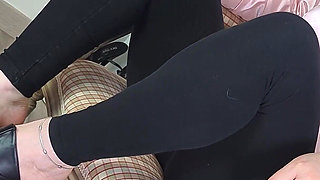 Shoejob in Wedge Clogs Shoeplay, Walking, Shoe Fetish and Cum on Shoes - Dame Olga 4K (738)