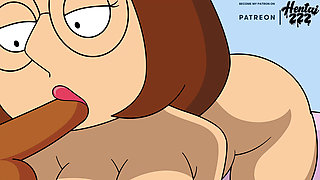 Family Guy Meg Griffin and Cleveland Creampie