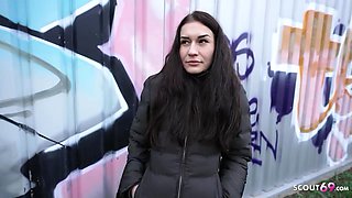 GERMAN SCOUT - Slim Czech Teenage Stefani Jameson with Saggy Jugs Pick Up for First Casting Nail - Hard core