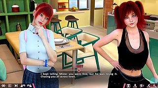 Teenage, double homework, porn game