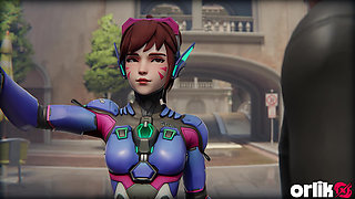 Hot D.va Takes Big Dicks - Apologizing Guys & Massive Face Cumshot - Overwatch 3D Animation