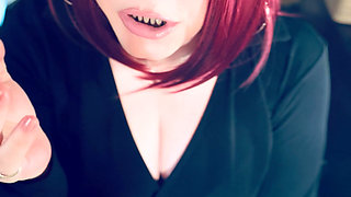 This gorgeous Secretary, Tina Snua,  Smokes A Cigarette For You With Lots Of Tricks