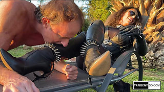 TANGENTOD - Two Girls On Latex and One Guy Domination