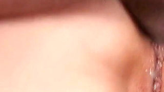 Anal Training Double Penetration with a Fucking Machine and His Cock in Her Ass and Pussy