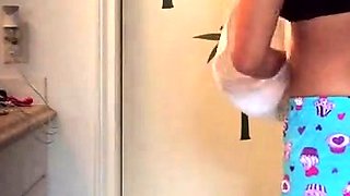 Filipina college gf Zoie spied in the bathroom.