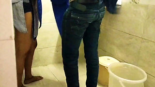 Indian College Student in H.o.d.'s Bathroom