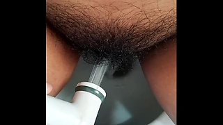 Desi Aunty Pissing in Bathroom & Squirting Orgasm with Loud Moaning - Indian Maid Fingering