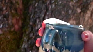 Boozing Tea and Licking Tits! Outdoors Extra Before Full Scene Fun