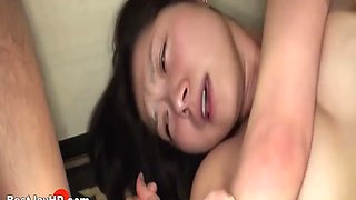 Skinny Asian tramp gets creampied by 2 mischievous bimbos in uncensored XXX JAV!