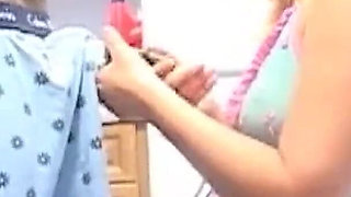 No Penetration Handjob and Titty Fucking Wank Out Session for BBC in the Laundry Room