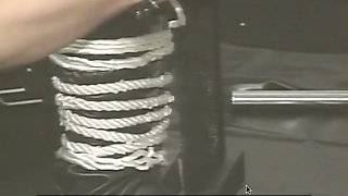Hairy Slave From France Got Tied up in Bondage Show