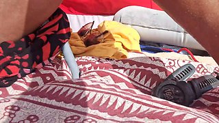Hotsportfitboys Horny Exhibitionist Beach Cock Flash: Rough Stroke Sparks Massive Hard Boner