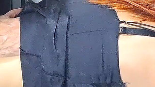 Secretary Shows off to Delivery Man!