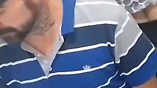 Naughty Girl Enters the Men's Bathroom of the Bar!