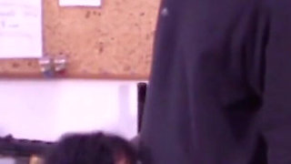 German bike bride is fucked by a mechanic trainee in the workshop