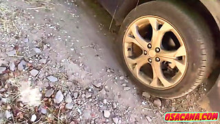 Young Man From the Countryside Sex in the Car Were Caught in the Jump