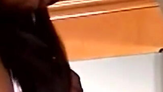 Big Black Cock Has a Craving of a Black Housewife's Doggystyle Fuck in the Kitchen