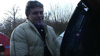 Wild Car Sex with Busty Blonde Getting Fucked Outdoor