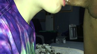 Extreme amateur pov blowjob by hot brunette latina