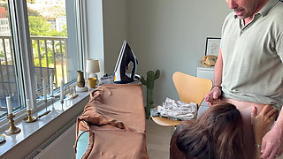 Wife Doing Housework and Gets a Good Fuck as Payment