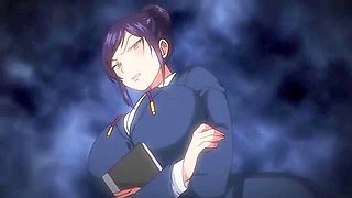 She gives a blowjob to her student's dick and swallows his cum, then gets creampied.