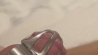Chastity Cuck POV Watches 4 Orgasms with My New Dildo