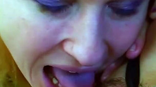 Horny dirty bitch gets fucked in the ass by a lesbian with a strap-on