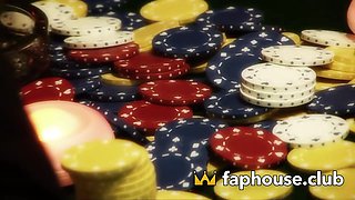 Wild XXX Babe Gets Double Penetrated on a Poker Table