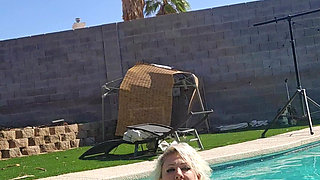 Fat Bimbo at the Pool