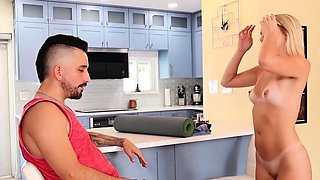 Blonde Becky Gets Ravaged in Kitchen Couch Romp