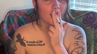 Chubby Smoker Masturbating