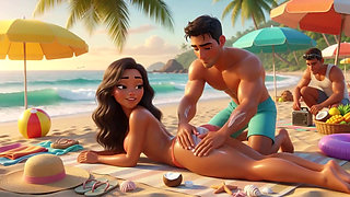 Secret Summer Heat in the Beach House Jacuzzi with My Partner's Closest Friend (ai Generated)