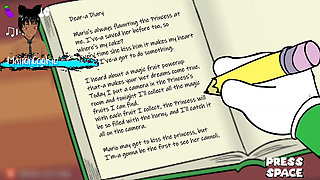 Luigi's camera - Watching Princess Peach finger her pussy