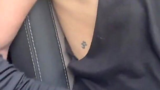 Petite Student Gives Handjob in the Car and Makes Him Cum