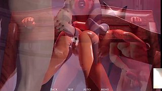 In english, shower, 3d animation