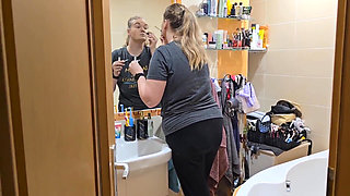 Watching My Wife Get Ready She Looks so Good - Mirror Makeup Routine