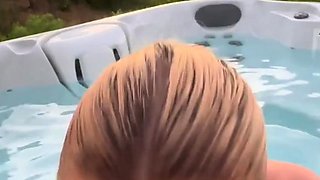 Wildhalli Sucks And Rides a BWC In The Jacuzzi
