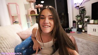 Elegant Juniper Ren and Kaby Snow at big black cock scene