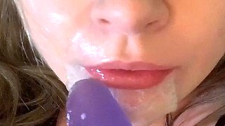 Blonde tight pussy babe solo toy fun in glamour masturbation
