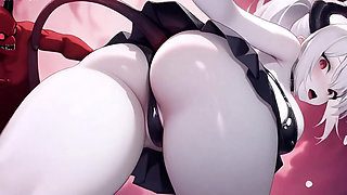 AI nightmare babe milks every inch, cock explodes hard & covers her face in sticky cum