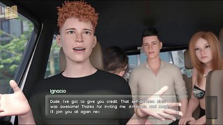 Sexy blonde with a big ass in an adult visual novel