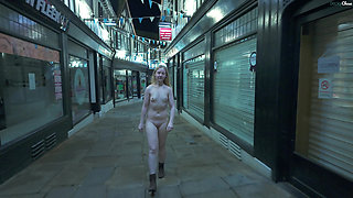 Public Places Nude: Ipswich Town Centre, England
