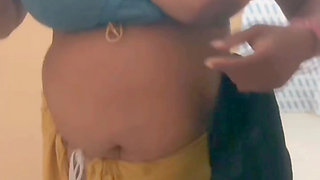 Desi Tamil BBW Wife Maya Post Sex Nude Bathroom Wash & Slow Saree Dressing Tease While Cuck Films
