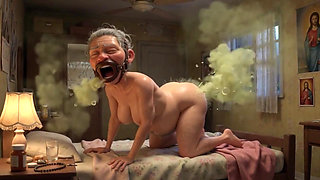 90 Year Old Granny Farting Loud & Smelly in Bedroom