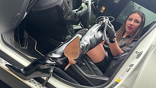 Femdom Smoke Whip Drive POV