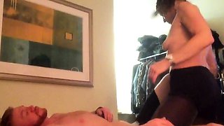 Redhead MILF in Granny Tights Loves Big Viking Cock