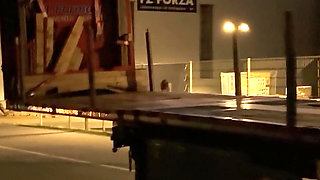 Dirty Nylon Slut Gets Fucked on the Street