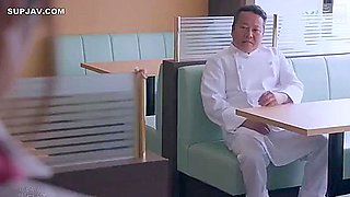 Rika Works In A Restaurant But Her Boss Is Very Pevry