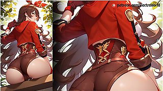 Car Toon - Amber From Genshin Impact Travels In Search Of The Best Cock!